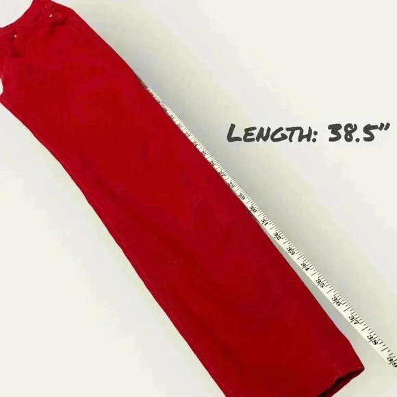 Blue Spice Women's Juniors Size 3 Straight Leg Skinny Red Jeans - Picture 11 of 12